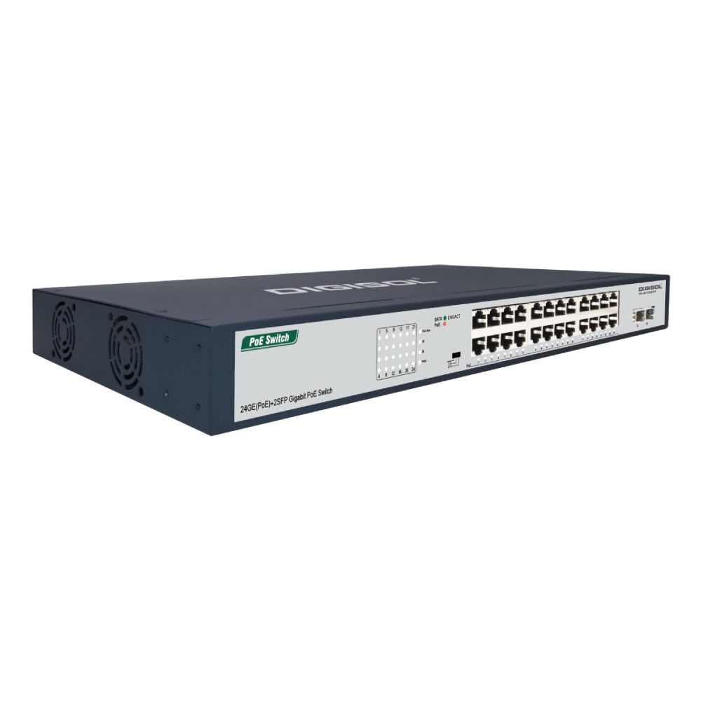 Digisol Poe Switch 24 Port (24 GE + 2 GE SFP Port) DG-GS1024-EP view 3